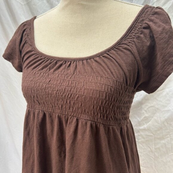 Old Navy Y2K Babydoll Empire Waist Smocked Top - Picture 2 of 7